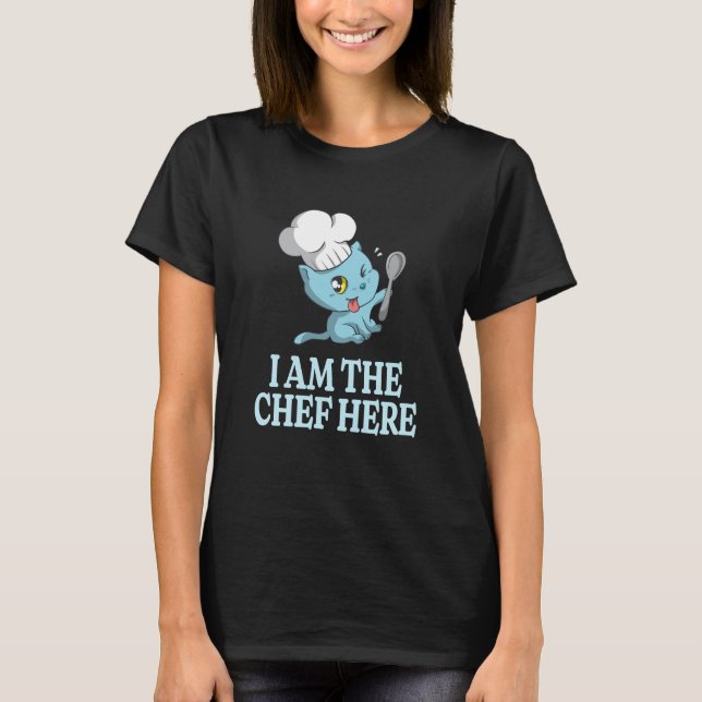 T-shirt Chef Kitty Funny Cook Amoureux des chats Cuisine (Devant)