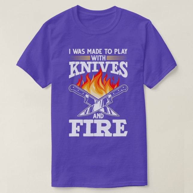 T-shirt Chef Knife Cooking Saying Food Lover  (Design devant)