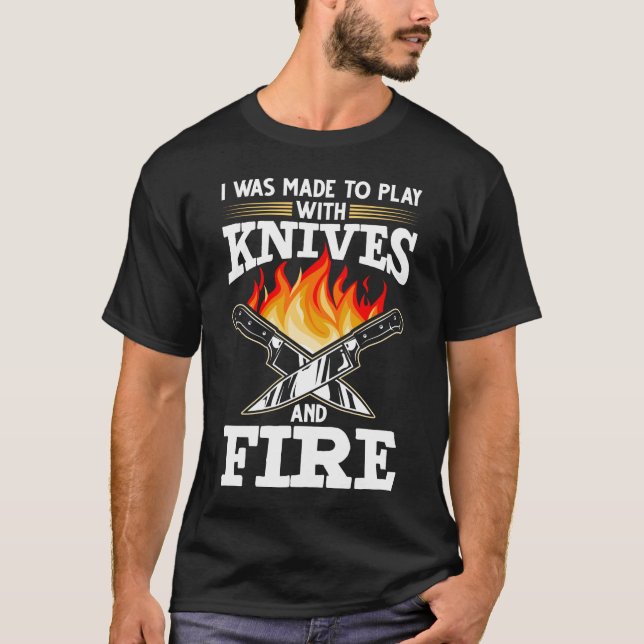 T-shirt Chef Knife Cuisine Dit Amateur De Nourriture (Devant)