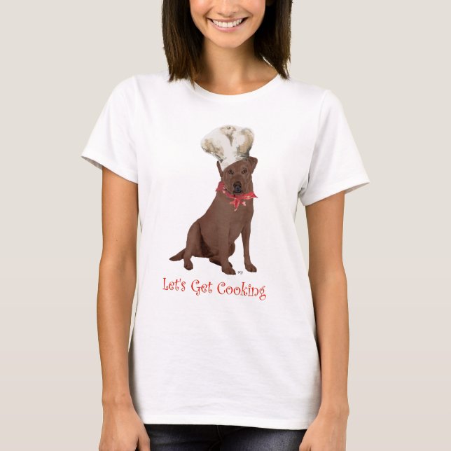 T-shirt Chef Labrador Retriever Chocolat (Devant)