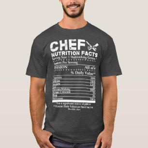 T-shirt Chef Nutrition Facts Cool Chef Tee Don Pour