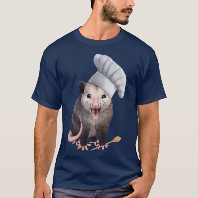 T-shirt Chef Opossum  cute possum in a chefs hat (Devant)