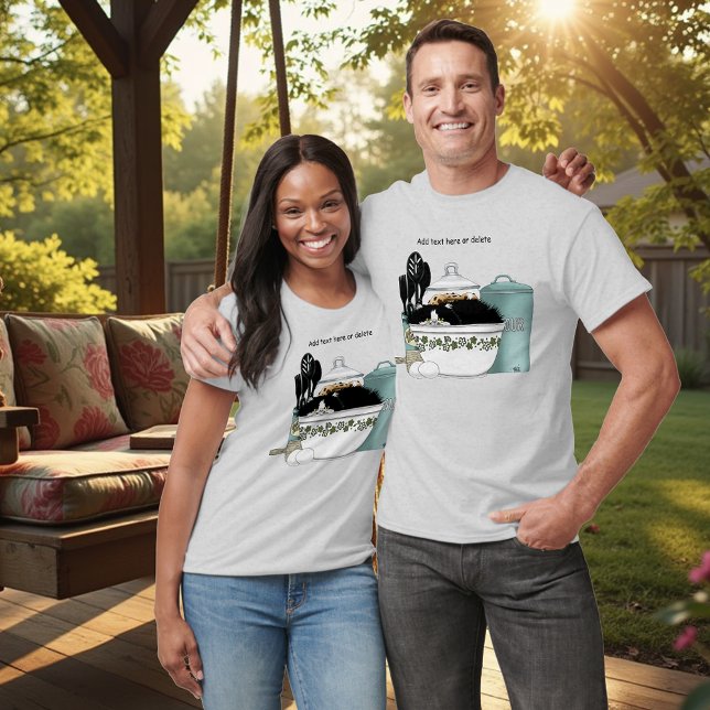 T-shirt Chef pâtissier Chat Bleu (Créateur téléchargé)