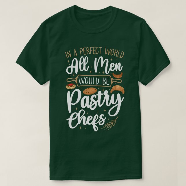 T-shirt Chef pâtissier de cuisson au four (Design devant)