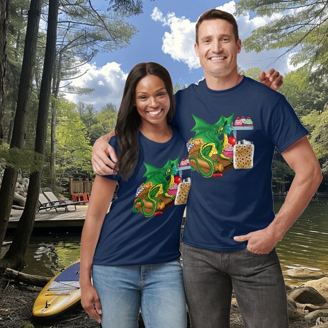 T-shirt Chef pâtissier Dragon Vert (Créateur téléchargé)