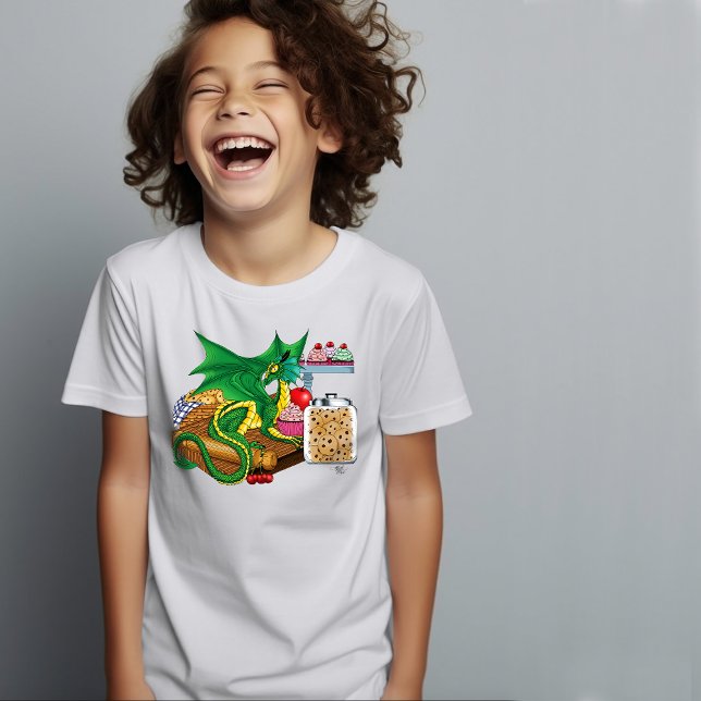 T-shirt Chef pâtissier Dragon Vert (Créateur téléchargé)