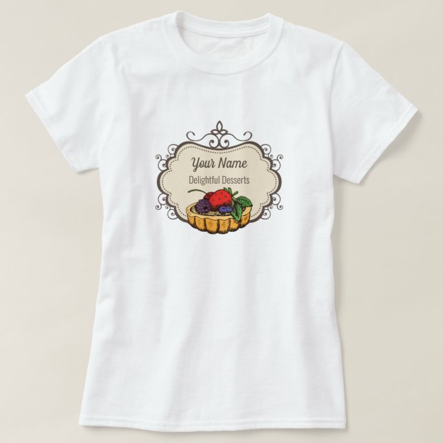 T-shirt Chef pâtissier personnalisable (Design devant)