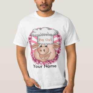 T-shirt Chef pour barbecue Pig Out