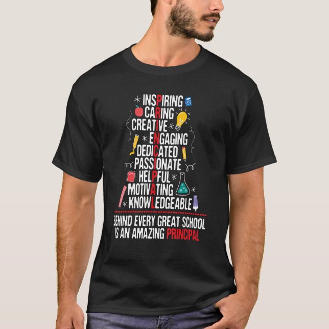 T-shirt Chef principal de l'école primaire (Devant)