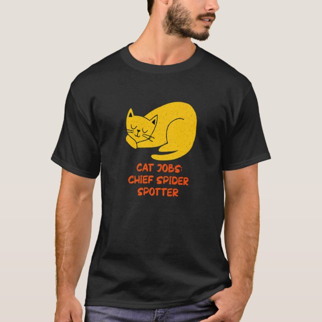 T-shirt Chef Repéreur d'Araignées  Chat  Humour Chatton Ma (Devant)