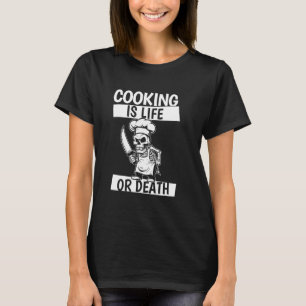 T-shirt Chef Skeleton - Line Gastronomie Cuisine culinaire