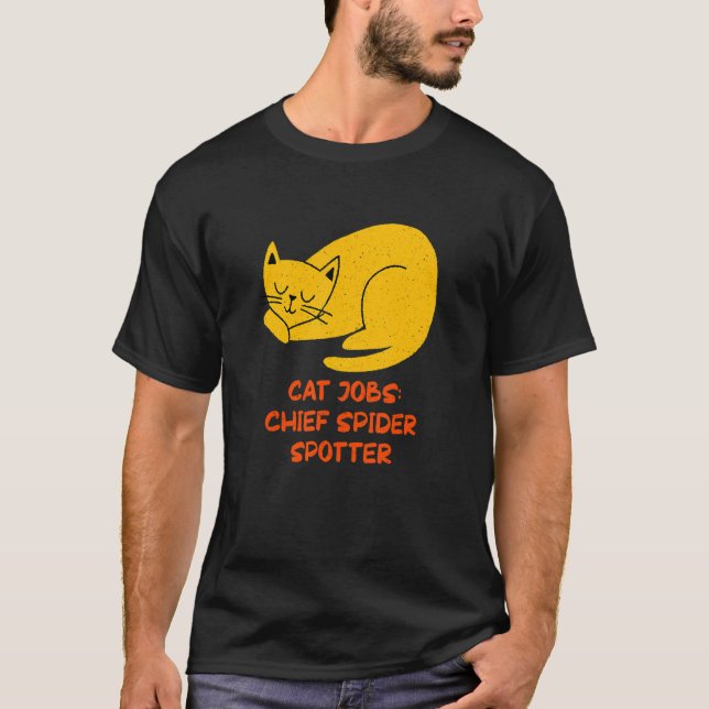 T-shirt Chef Spider Spotter Chat Humour Kitten Chat Maman (Devant)
