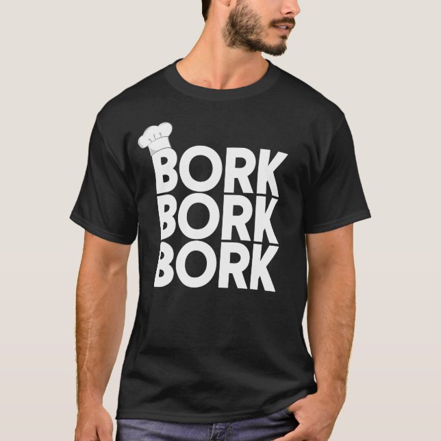 T-shirt Chef suédois Bork Bork Bork Drôle Chef suédois (Devant)