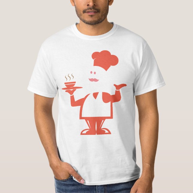 T-shirt Chef tenant un bol de soupe (Devant)