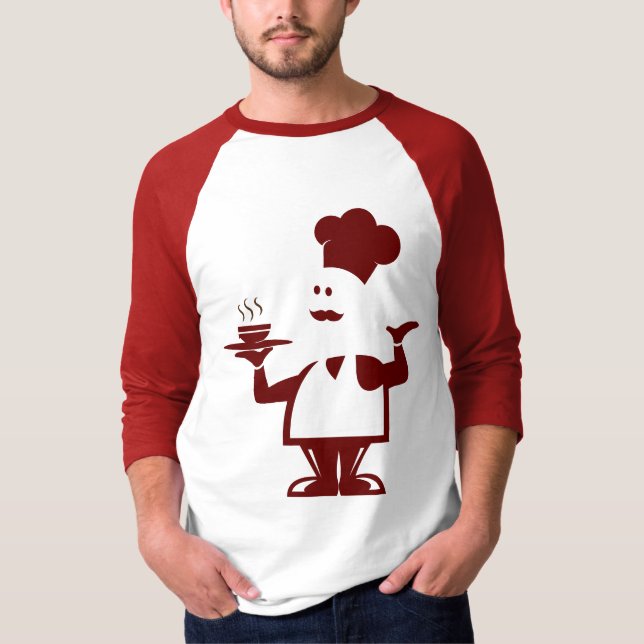 T-shirt Chef tenant un bol de soupe (Devant)