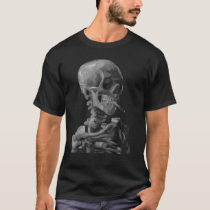 T-shirt Chef vintage A Skeleton Van Gogh Skull-Van Gogh