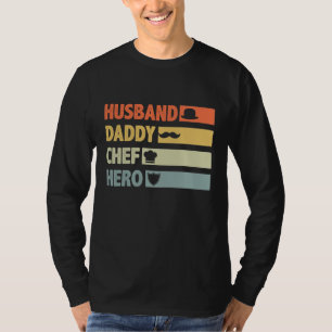 T-shirt Chef vintage Cuisinier Papa Mari Papa Père Papa He