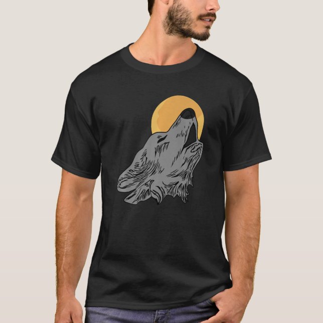 T-shirt Chef Wolf design art prédateur visage empreinte av (Devant)