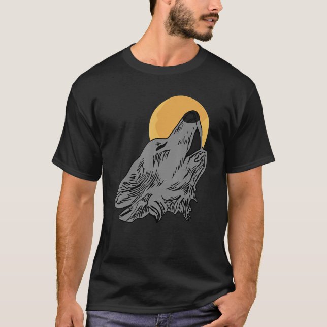 T-shirt Chef Wolf design art prédateur visage empreinte av (Devant)