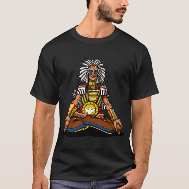 T-shirt Chef Yoga Amérindien (Devant)