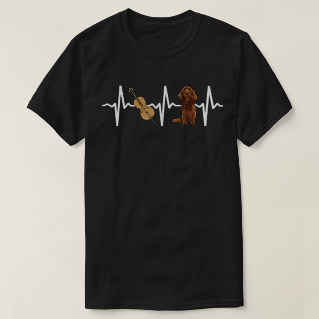 T-shirt Chello Susse Spaniel Amoureux des chiens Heartbeat (Design devant)