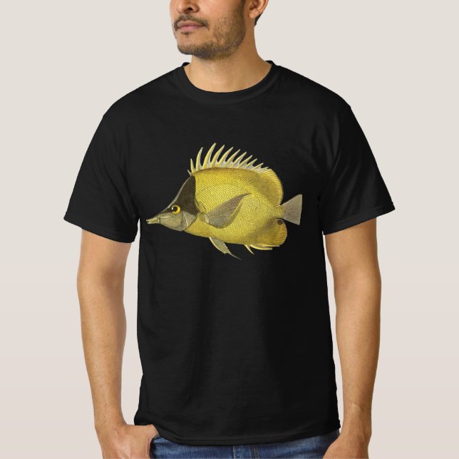 T-shirt Chelmon Longirostris Tropical Jaune, Poisson Vinta (Devant)