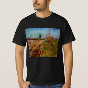 T-shirt Chemin dans un champ, saules de Vincent van Gogh