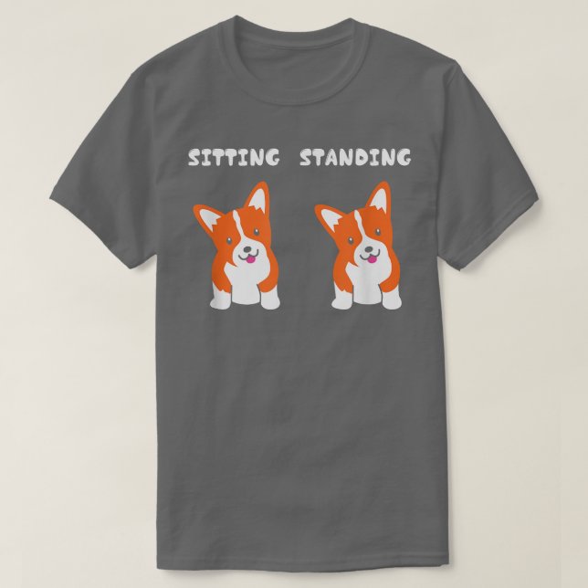 T-shirt CHEMIN D'ASSIT DE Chien Corgi (Design devant)
