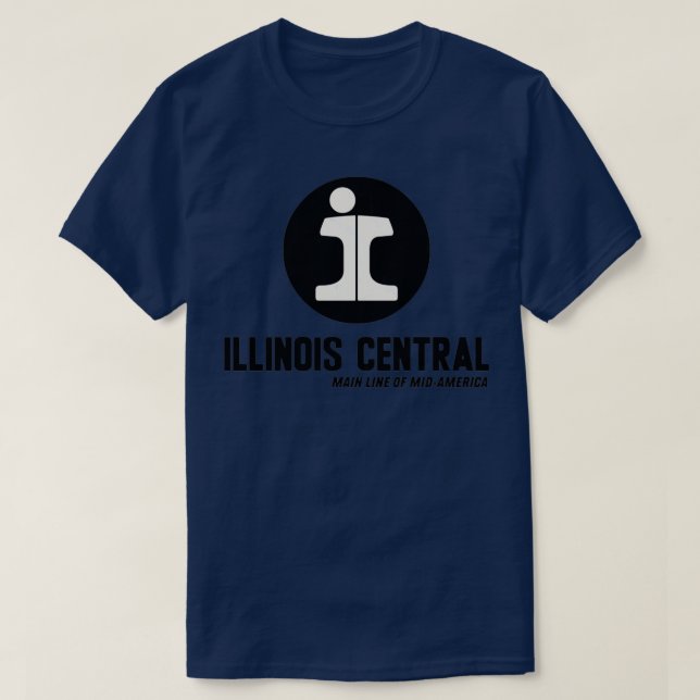 T-shirt Chemin de fer central de l'Illinois La ligne princ (Design devant)