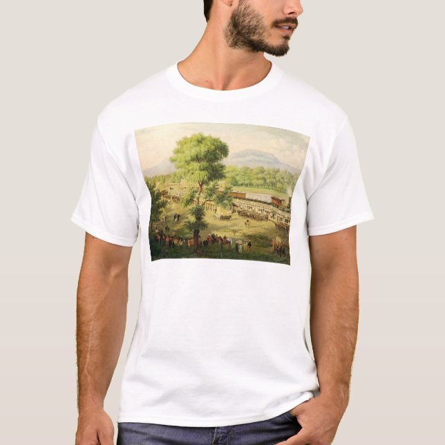 T-shirt Chemin de fer dans la vallée du Mexique, 1869 (Devant)
