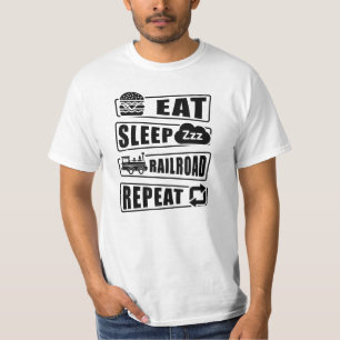 T-shirt Chemin de fer de Dormir Répétition Train à vapeur
