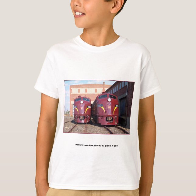 T-shirt Chemin de fer E-8a de la Pennsylvanie, enfants de (Devant)