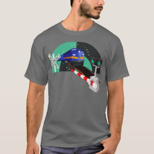 T-shirt Chemin de fer Traversant train Lover Railroader 2