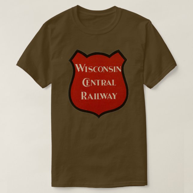 T-shirt Chemin de fer vintage Wisconsin Central (Design devant)