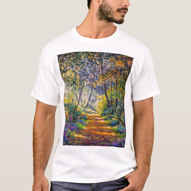 T-shirt Chemin de l'impressionnisme : Aquarelle de forêt e (Devant)