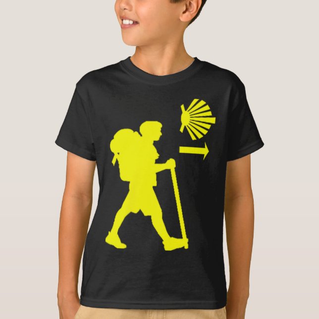 T-shirt Chemin De Saint-Jacques De Compostelle Espagne Pèl (Devant)