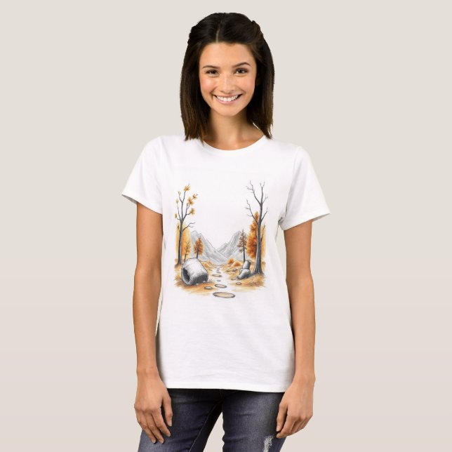 T-shirt Chemin d'or (Devant entier)