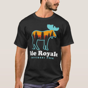 T-shirt Chemin du parc national de l'Isle Royale Moose Ran