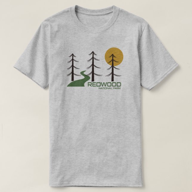 T-shirt Chemin du parc national Redwood (Design devant)