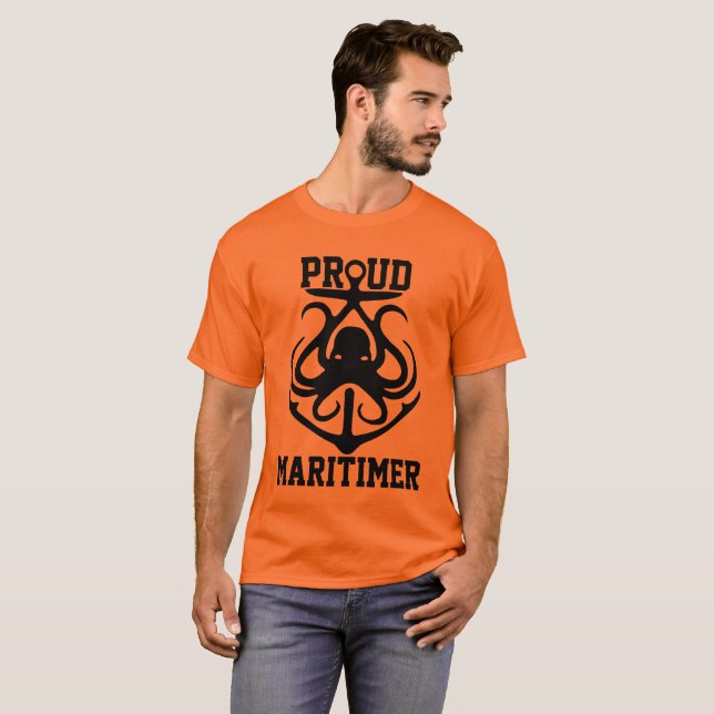 T-shirt Chemin du phare de pieuvre de Maritimer Fière (Devant entier)