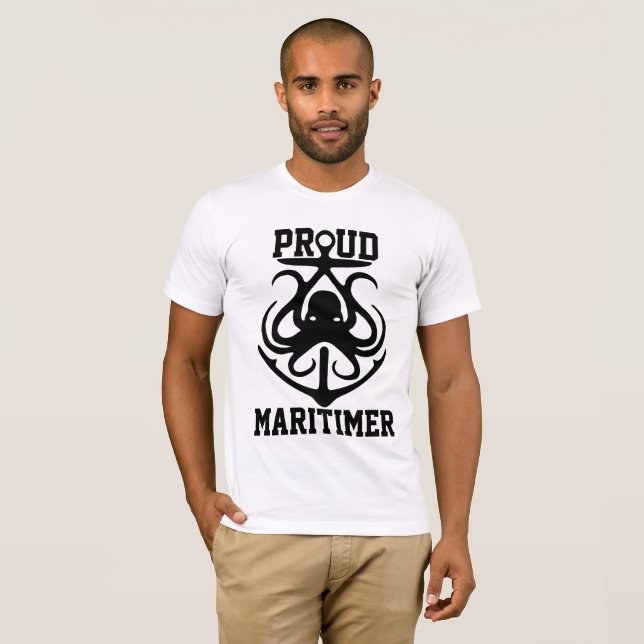 T-shirt Chemin du phare de pieuvre de Maritimer Fière (Devant entier)