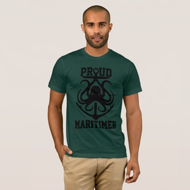 T-shirt Chemin du phare de pieuvre de Maritimer Fière (Devant entier)