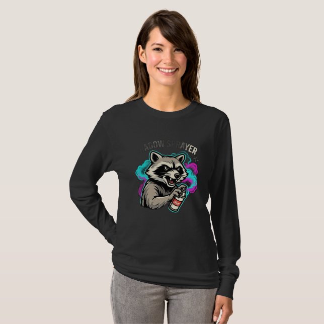 T-shirt Chemineur ADOM Raccoon Manches Longues (Devant entier)