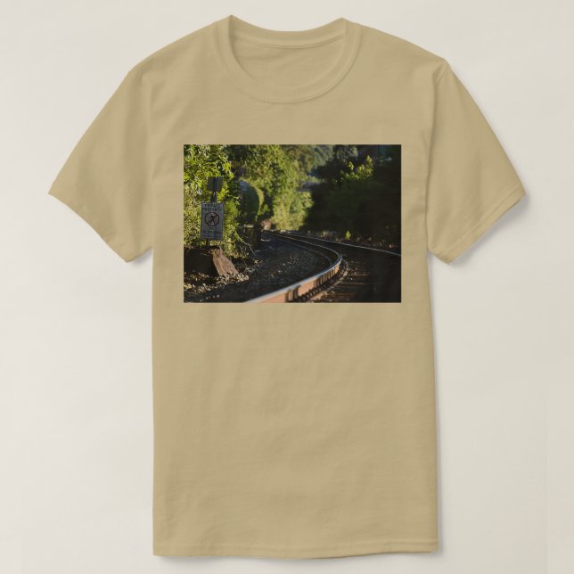 T-shirt Chemins de fer et panneau de propriété privée (Design devant)