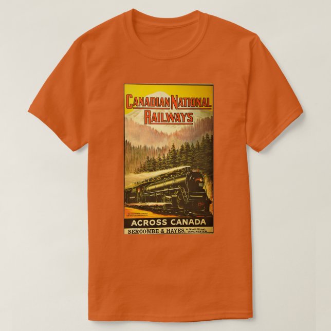 T-SHIRT CHEMINS DE FER NATIONAUX CANADIENS À L'ÉCHELLE DU  (Design devant)