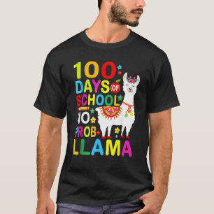 T-shirt Chemise 100 Jours D'école Pas De Problème Lama 100