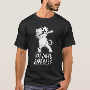 T-shirt Chemise 101 Jours Plus Intelligents Chien qui Dab