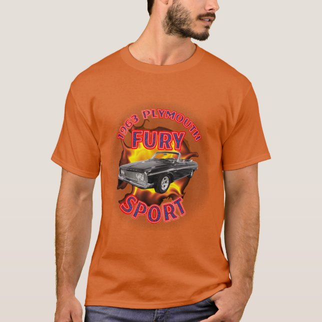 T-shirt Chemise 1963 de sport de fureur de Plymouth des (Devant)