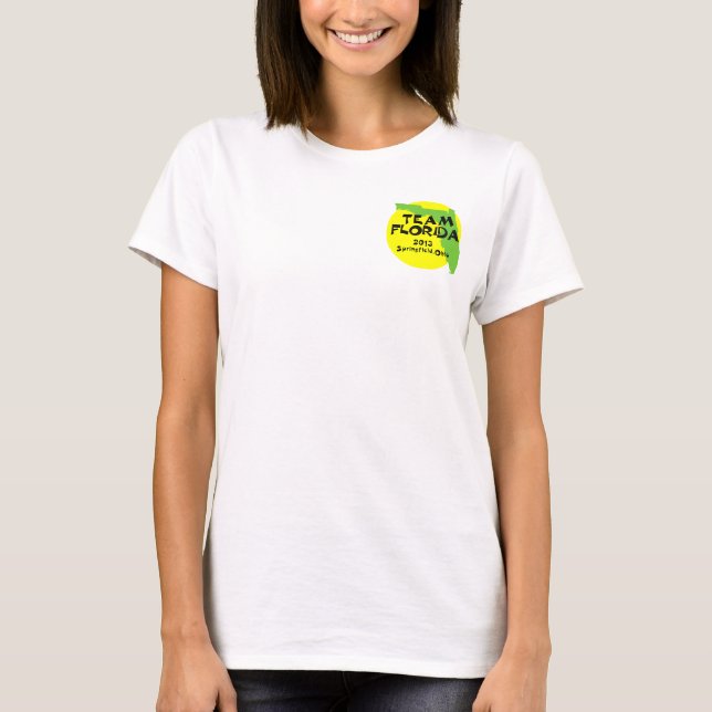 T-shirt Chemise 1 de la Floride d'équipe de dames (Devant)