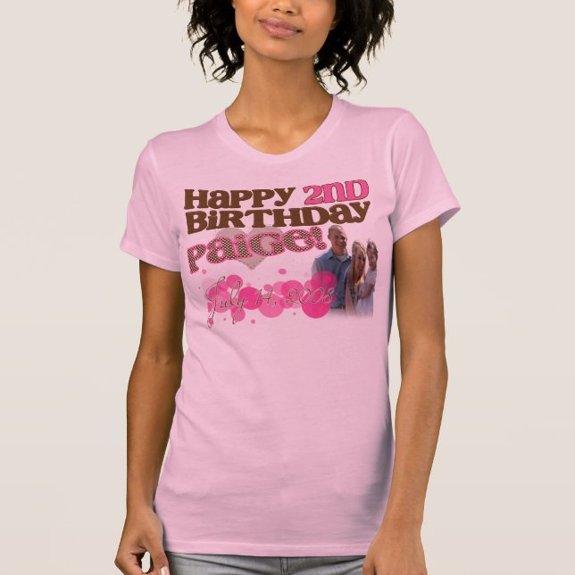 T-shirt Chemise 1 de l'anniversaire d'Emily (Devant)